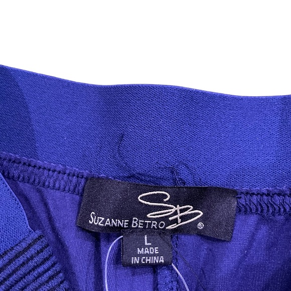 SUSANNE BETRO NWT BUTTON DETAIL HIGH WAISTER LEGGING PANT BLUE SIZE L - Picture 11 of 14